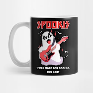 Funny Retro Rock Sheet Ghost Men Kids Women Halloween Mug